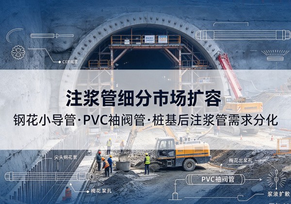 安图注浆管细分市场扩容，隧道钢花小导管、PVC 袖阀管、桩基后注浆管需求分化